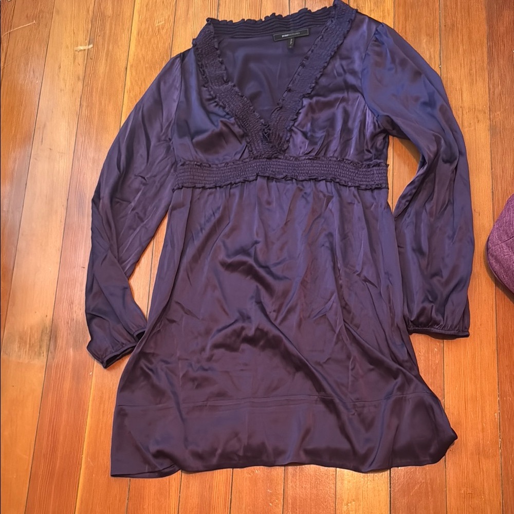 BCBGMaxAzria Purple Long Sleeve Dress